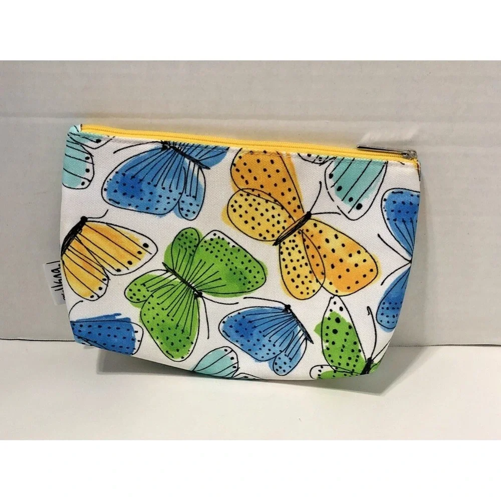 Clinique by Vera Zippered Cosmetic Bag‎ Butterfly and Ladybug Liner - 10